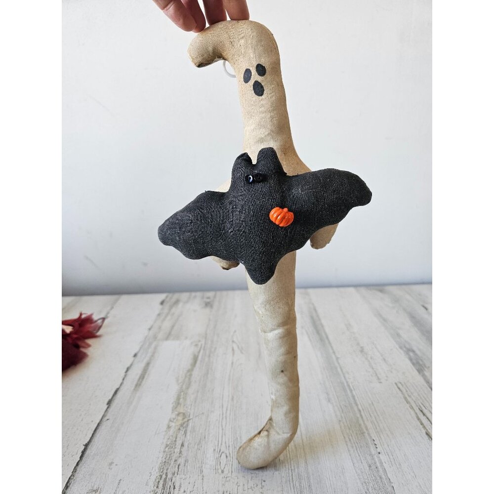 Kim Kopac Ghost pumpkin hanging Halloween decor rustic plush unique bat